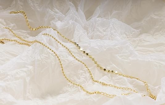 Women’s 2-Piece Gold Beaded Anklet