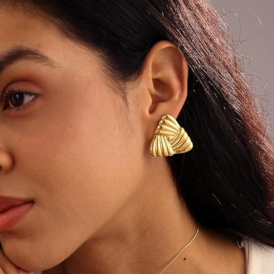 Women’s Unique Geometric Triangular Statement Earrings
