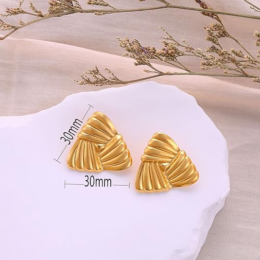 Women’s Unique Geometric Triangular Statement Earrings