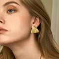 Women’s Unique Geometric Triangular Statement Earrings