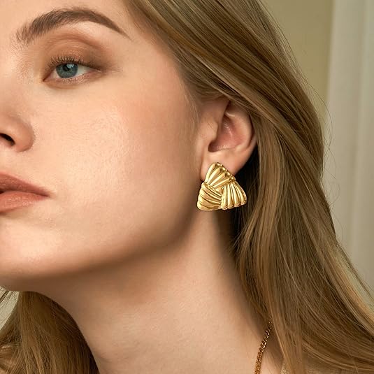 Women’s Unique Geometric Triangular Statement Earrings